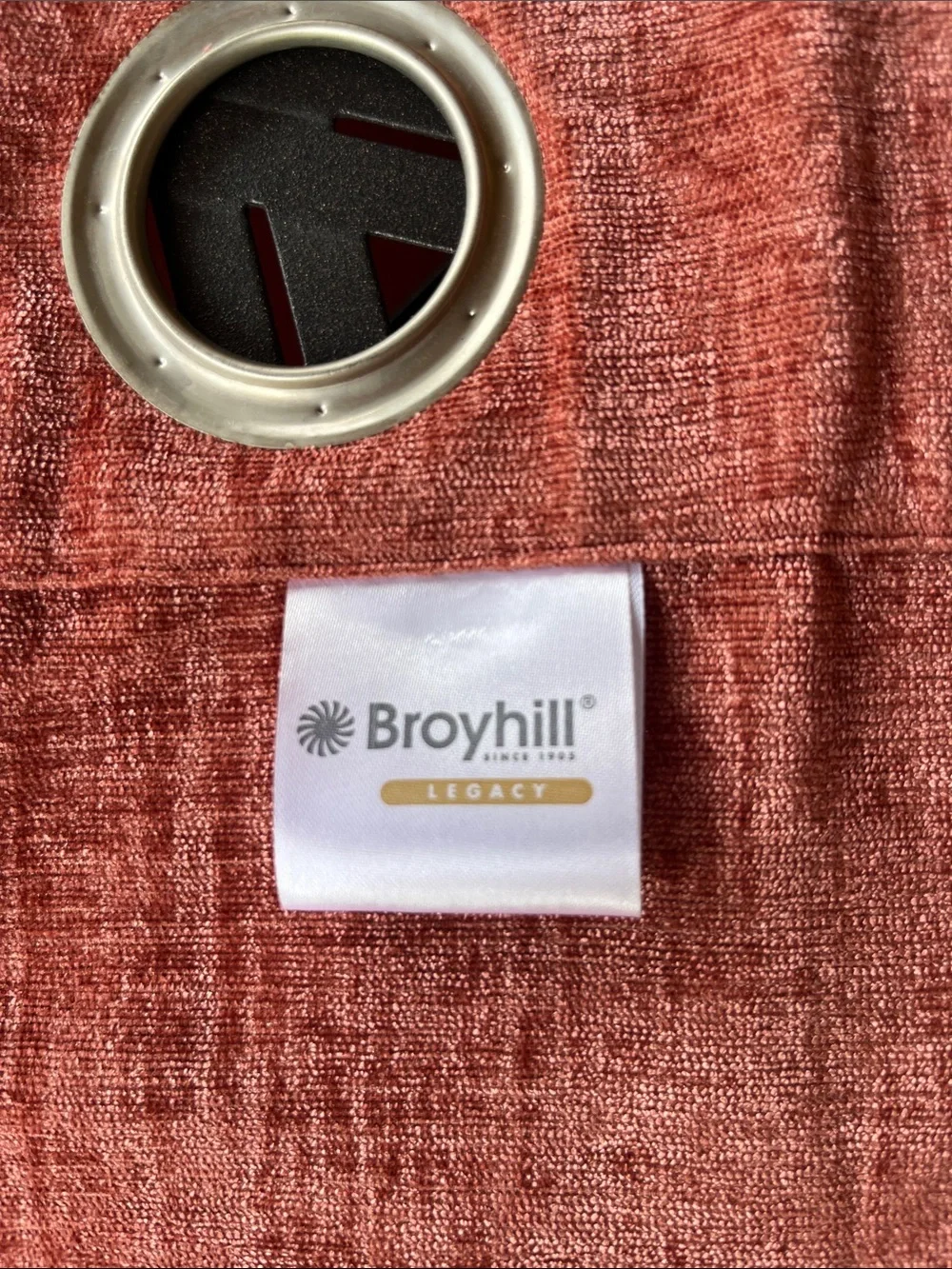 Broyhill Legacy Rust Textured Grommet Curtain Panels Set of 2 36” x 82”